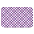 Violet And White Gingham Pattern Print Indoor Door Mat
