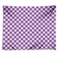 Violet And White Gingham Pattern Print Tapestry