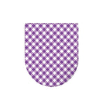 Violet And White Gingham Pattern Print Toilet Lid Cover