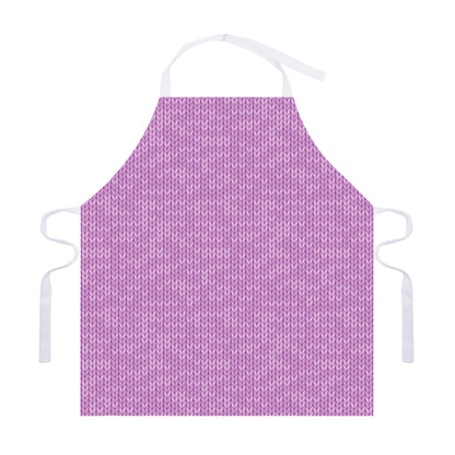 Violet Knitted Pattern Print Adjustable Apron