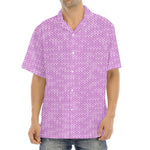Violet Knitted Pattern Print Aloha Shirt