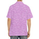 Violet Knitted Pattern Print Aloha Shirt
