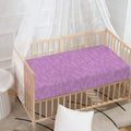 Violet Knitted Pattern Print Baby Crib Sheet