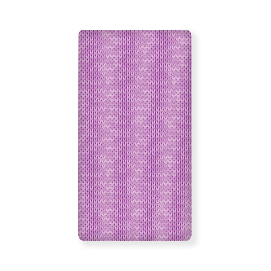 Violet Knitted Pattern Print Baby Crib Sheet