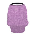Violet Knitted Pattern Print Baby Seat Cover