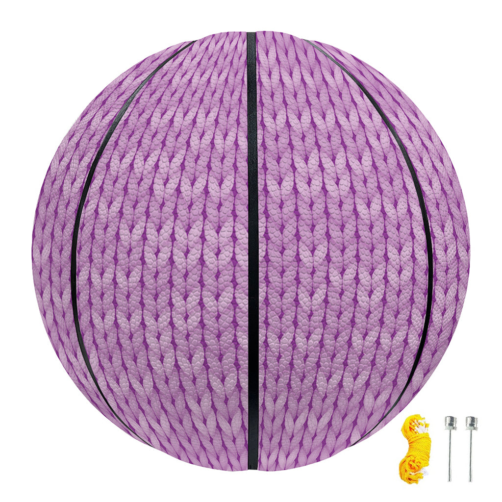 Violet Knitted Pattern Print Basketball