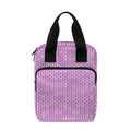Violet Knitted Pattern Print Bible Tote Bag