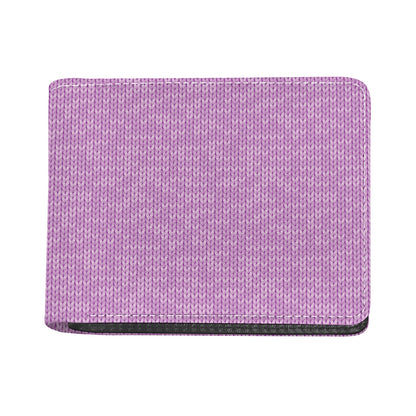 Violet Knitted Pattern Print Bifold Wallet