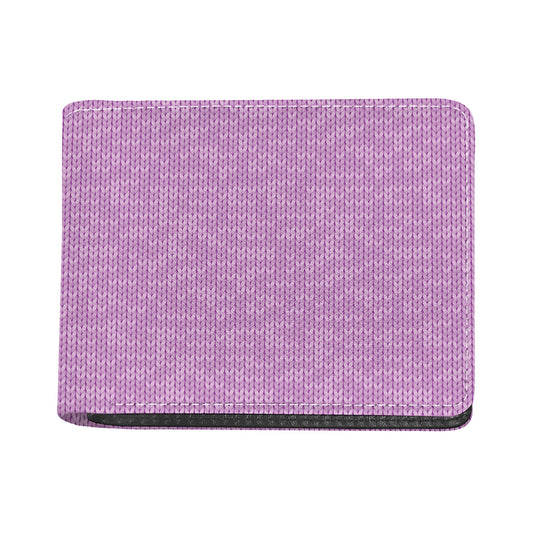 Violet Knitted Pattern Print Bifold Wallet