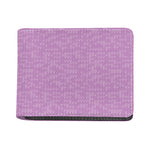 Violet Knitted Pattern Print Bifold Wallet