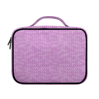 Violet Knitted Pattern Print Briefcase Bible Bag