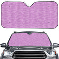 Violet Knitted Pattern Print Car Windshield Sun Shade