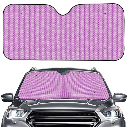 Violet Knitted Pattern Print Car Windshield Sun Shade
