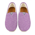 Violet Knitted Pattern Print Casual Shoes