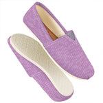 Violet Knitted Pattern Print Casual Shoes