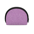 Violet Knitted Pattern Print Coin Purse