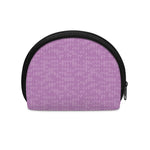 Violet Knitted Pattern Print Coin Purse