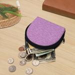 Violet Knitted Pattern Print Coin Purse