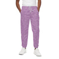 Violet Knitted Pattern Print Cotton Sweatpants