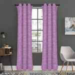 Violet Knitted Pattern Print Curtain