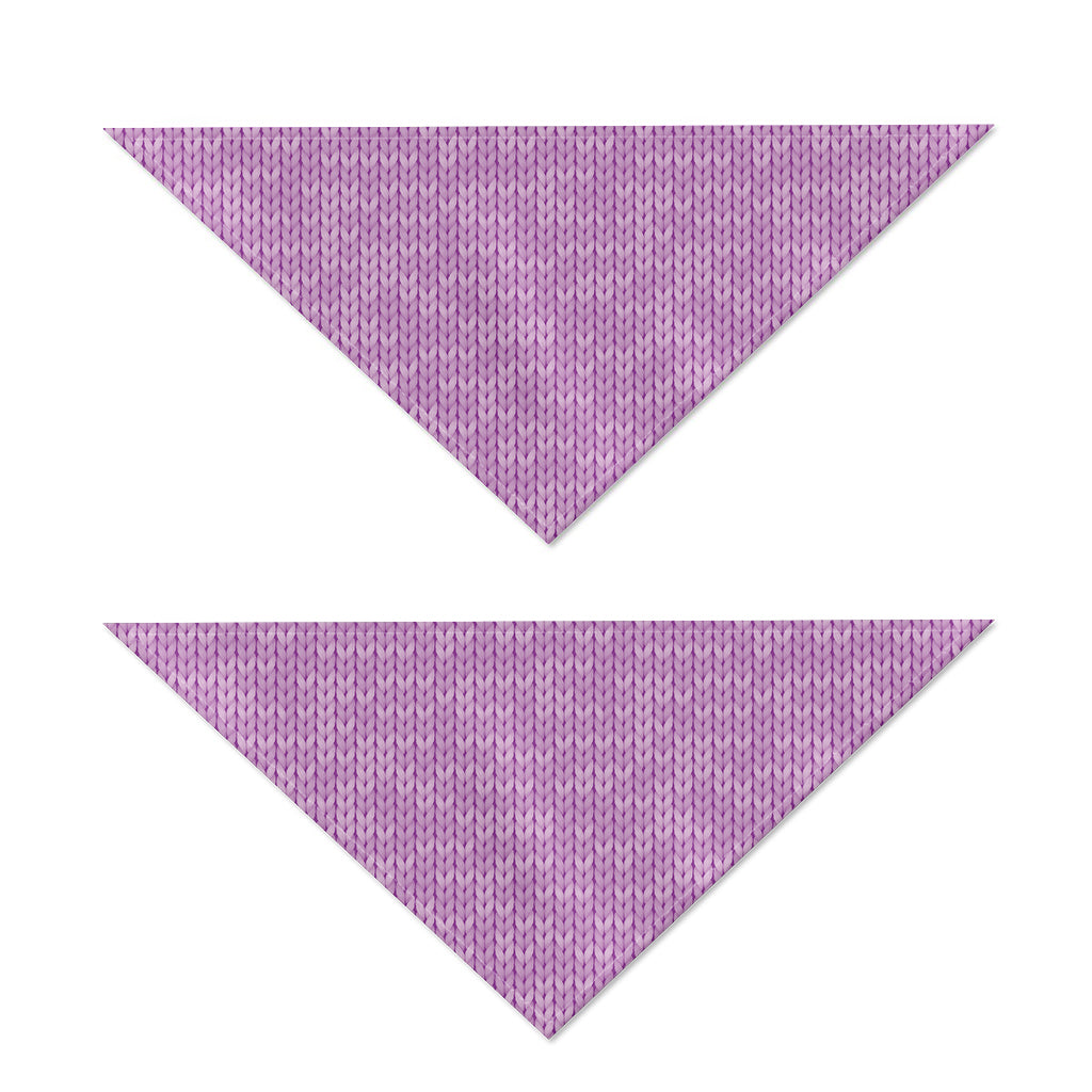 Violet Knitted Pattern Print Dog Bandana