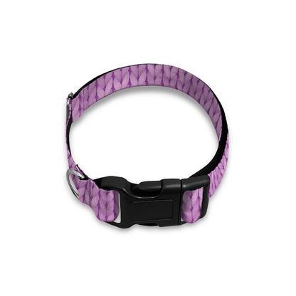 Violet Knitted Pattern Print Dog Collar