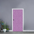 Violet Knitted Pattern Print Door Sticker