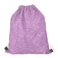 Violet Knitted Pattern Print Drawstring Bag