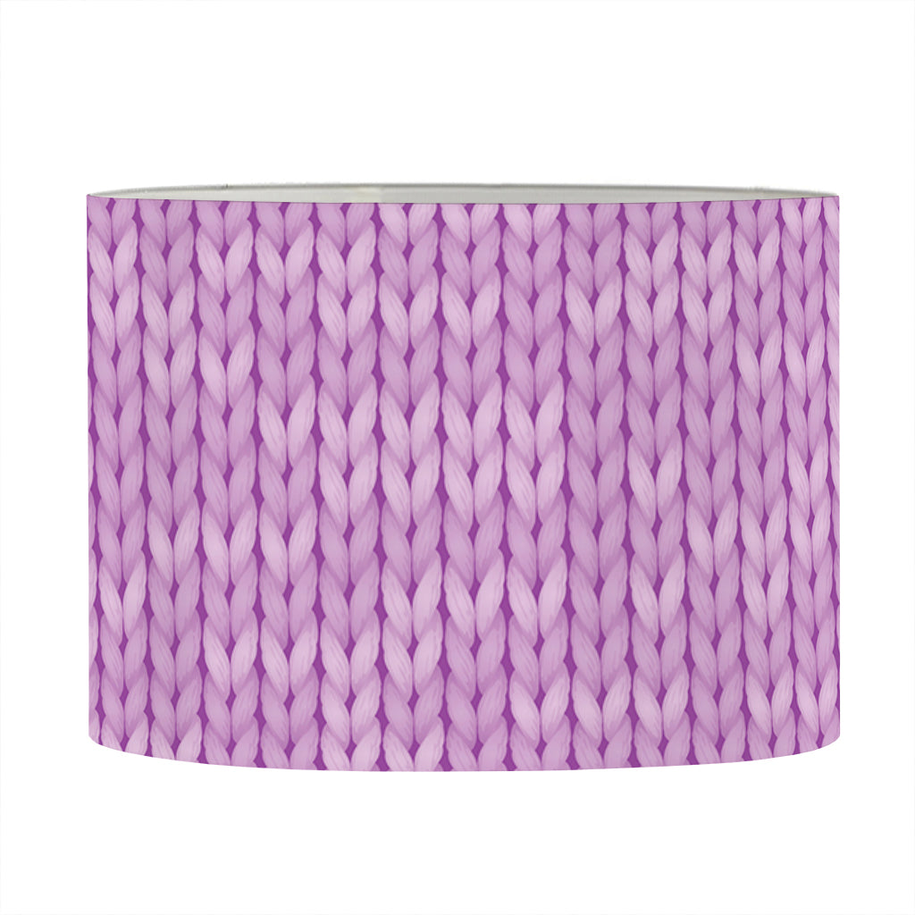 Violet Knitted Pattern Print Drum Lamp Shade