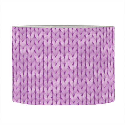 Violet Knitted Pattern Print Drum Lamp Shade