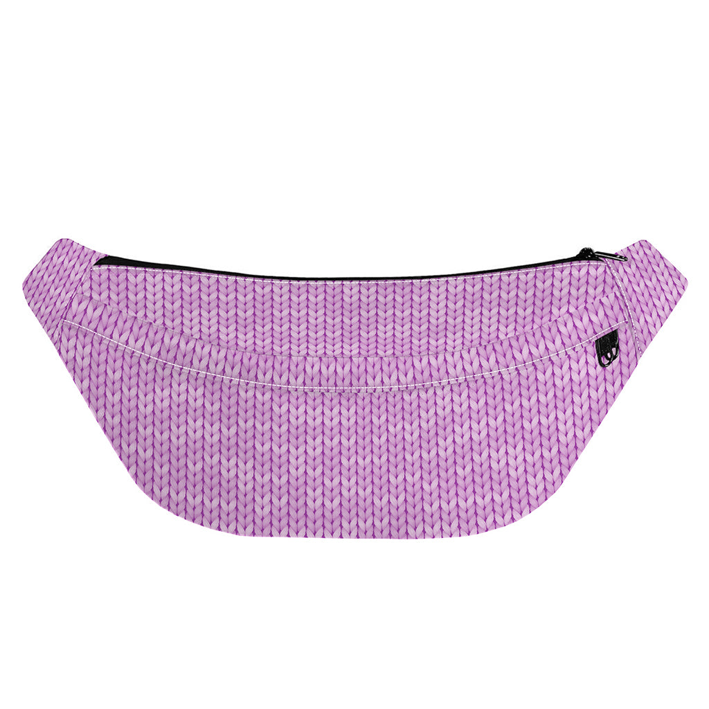 Violet Knitted Pattern Print Fanny Pack
