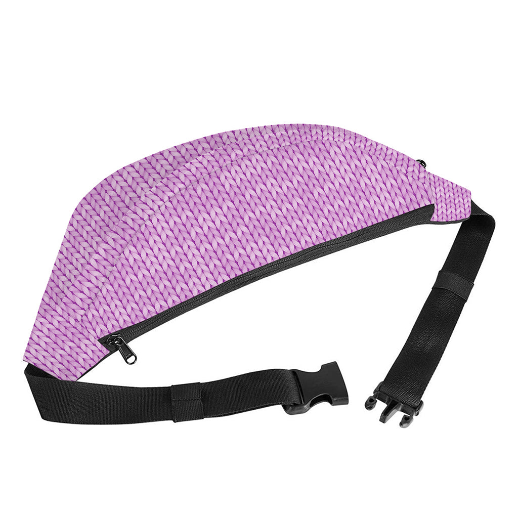 Violet Knitted Pattern Print Fanny Pack