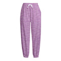 Violet Knitted Pattern Print Fleece Lined Knit Pants