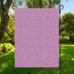 Violet Knitted Pattern Print Garden Flag