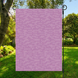 Violet Knitted Pattern Print Garden Flag