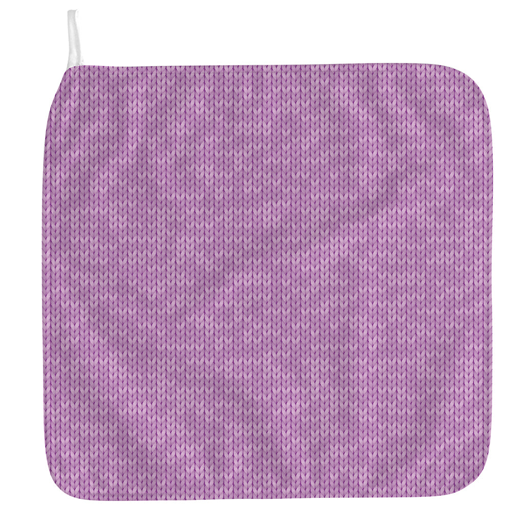 Violet Knitted Pattern Print Hand Towel