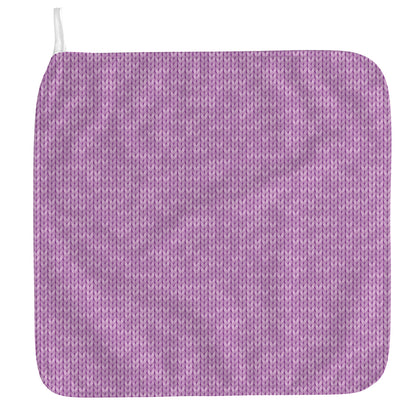 Violet Knitted Pattern Print Hand Towel