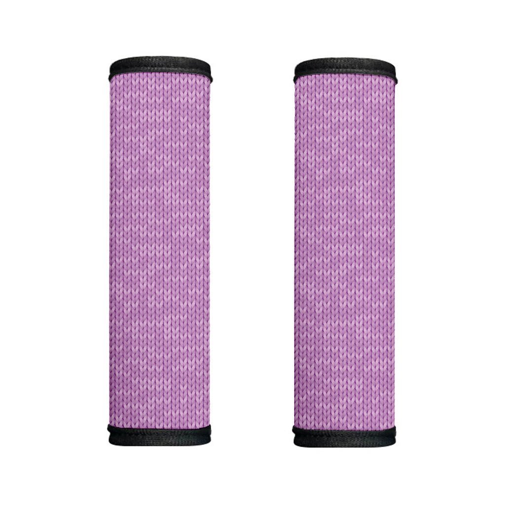 Violet Knitted Pattern Print Handle Covers