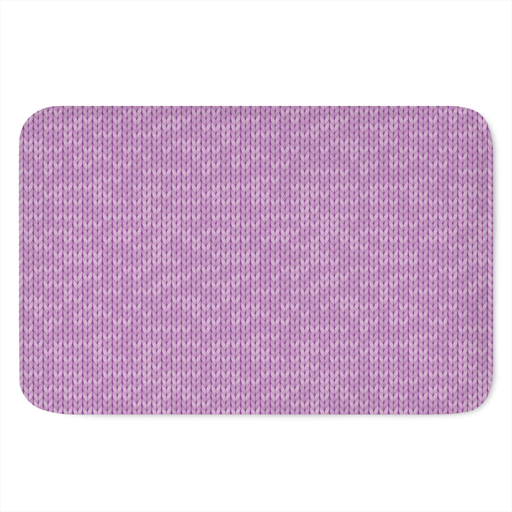 Violet Knitted Pattern Print Indoor Door Mat
