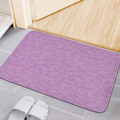Violet Knitted Pattern Print Indoor Door Mat