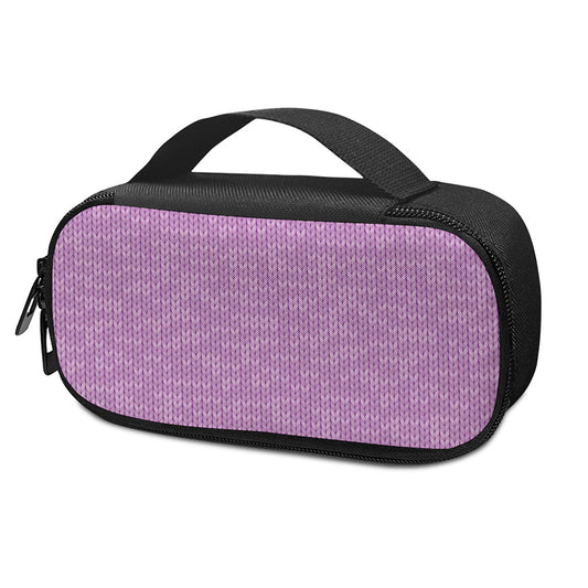 Violet Knitted Pattern Print Insulin Cooler Travel Case