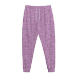 Violet Knitted Pattern Print Jogger Pants