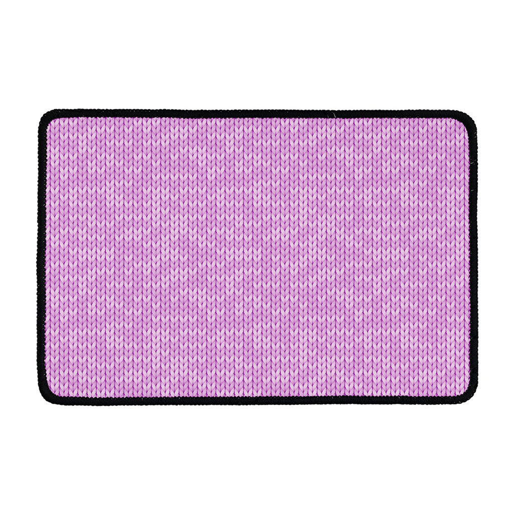 Violet Knitted Pattern Print Kitchen Mat