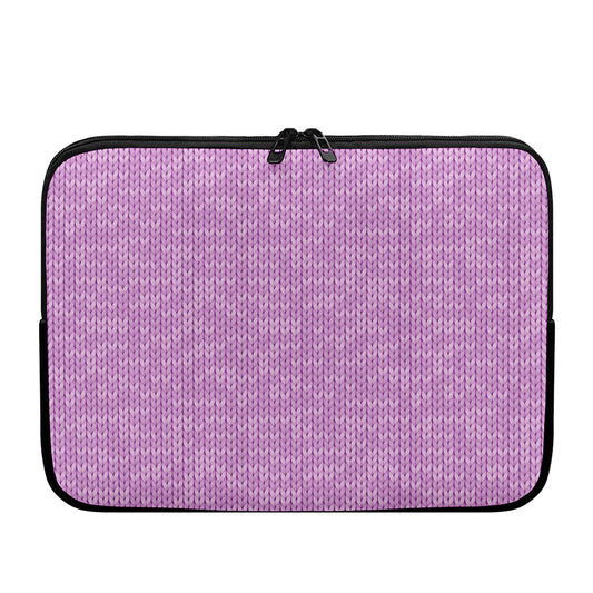 Violet Knitted Pattern Print Laptop Sleeve