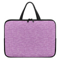 Violet Knitted Pattern Print Laptop Sleeve With Handle