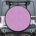 Violet Knitted Pattern Print Leather Spare Tire Cover