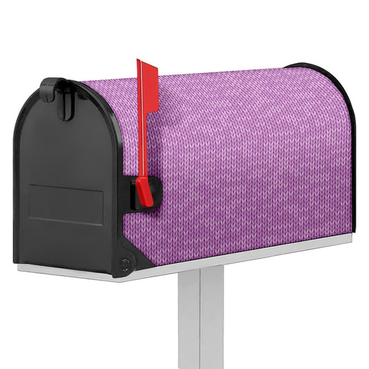 Violet Knitted Pattern Print Mailbox Cover