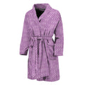 Violet Knitted Pattern Print Men's Bathrobe