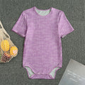 Violet Knitted Pattern Print Men's Bodysuit