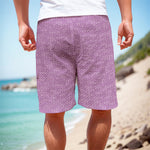 Violet Knitted Pattern Print Men's Cargo Shorts